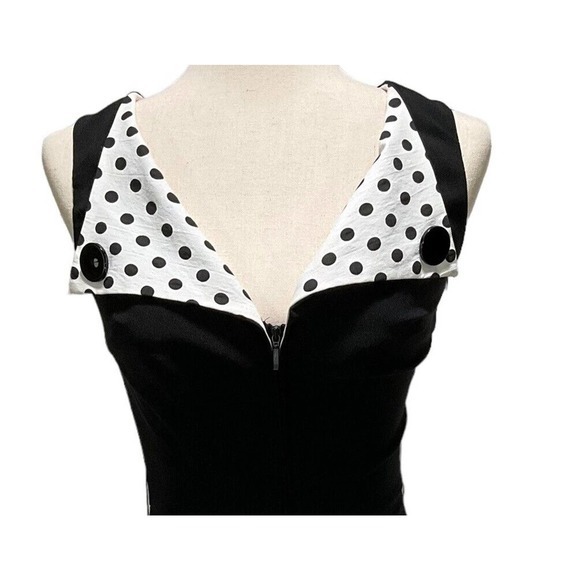 Tatyana Adrift Bettie Page S Wiggle Dress 50s Polka Dot Pinup Girl Rockabilly - Picture 2 of 14